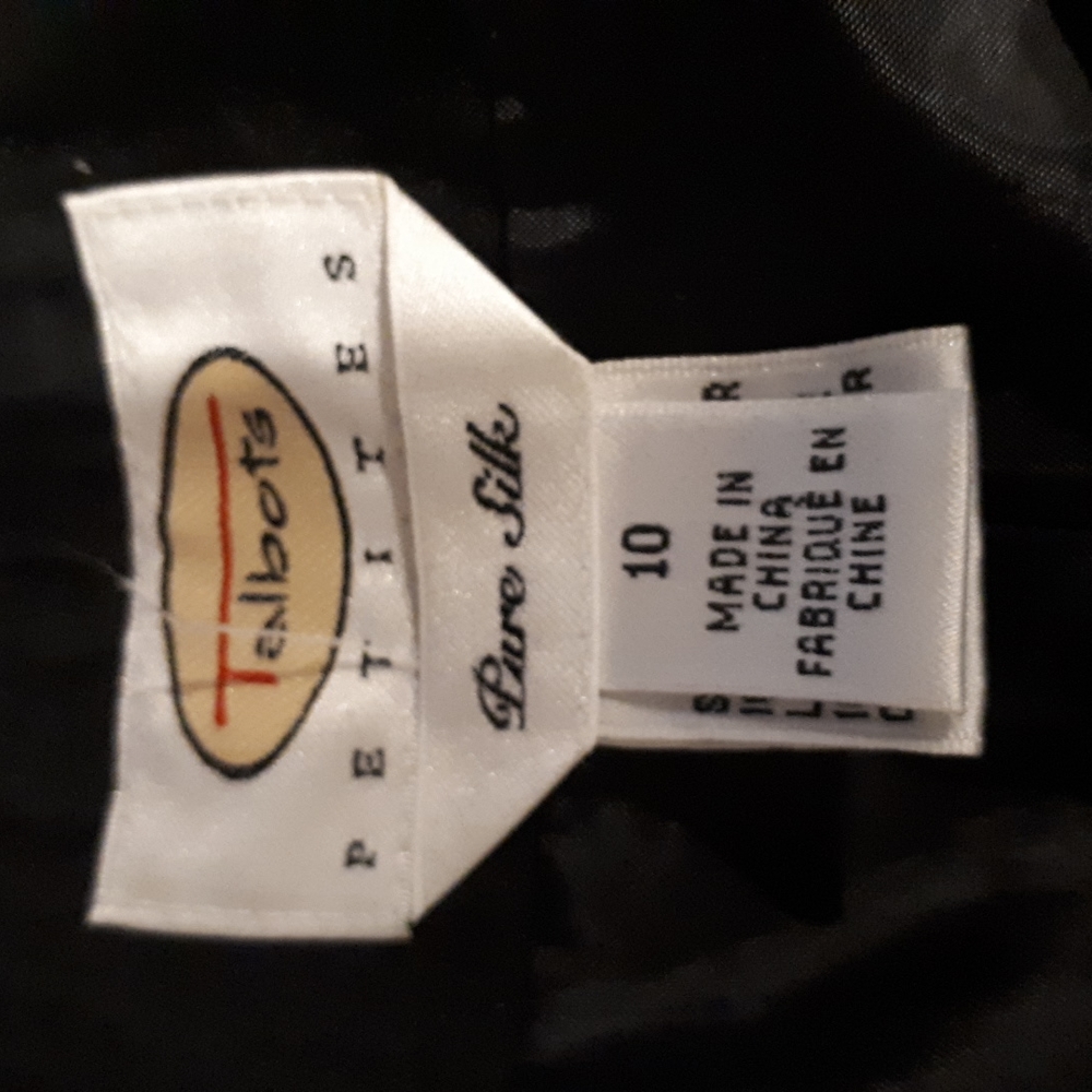 Talbots pure silk pants. 10P-check measurements.  Side  zipper